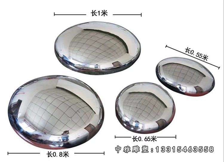 公园不锈钢鹅卵石雕塑