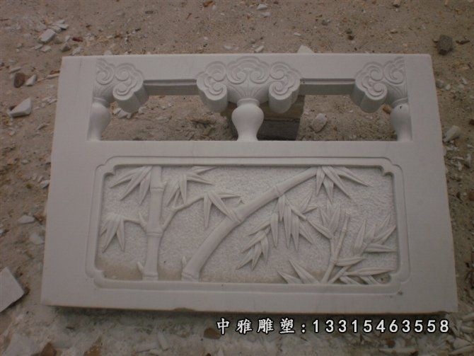 户外栏板石雕