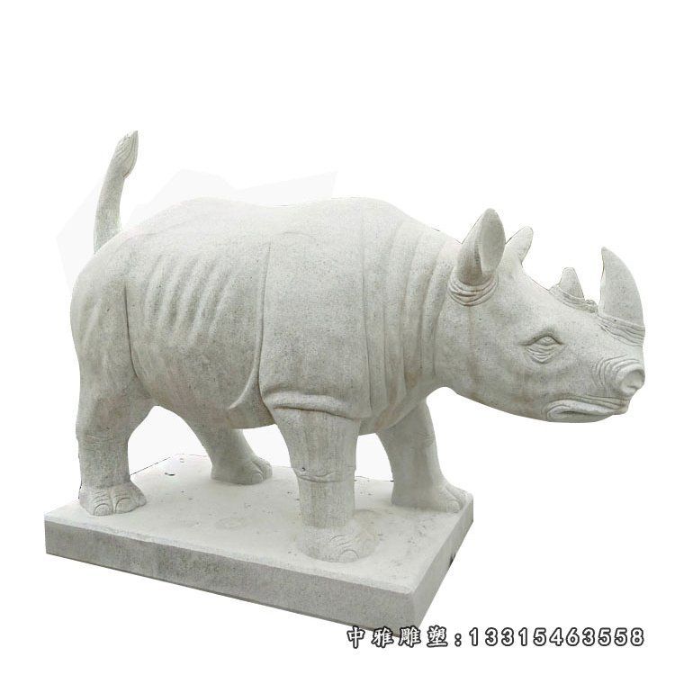 石雕动物犀牛雕塑