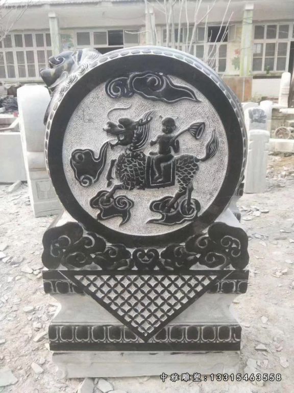仿古石雕抱鼓石