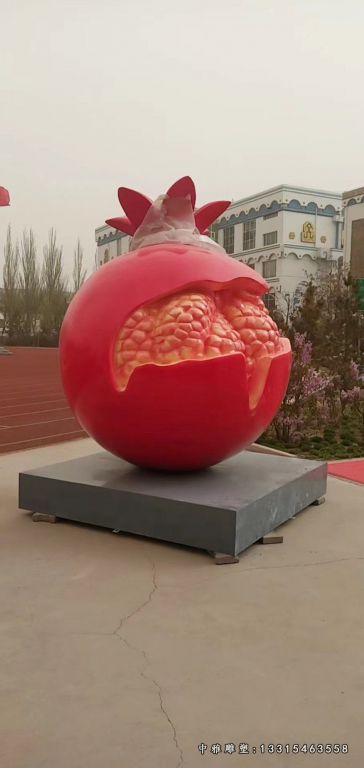 玻璃钢水果石榴雕塑