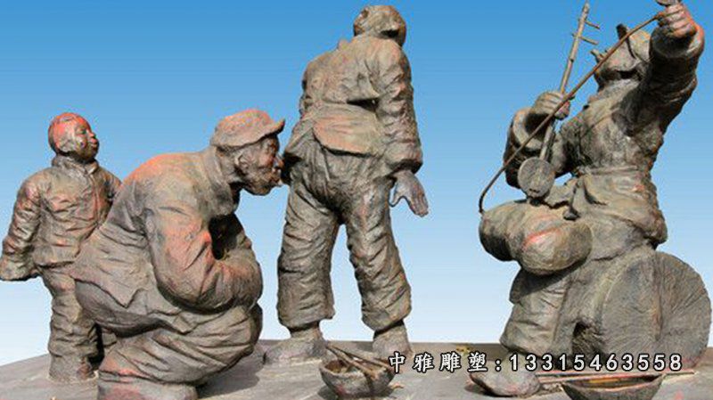 铜雕民俗人物雕塑