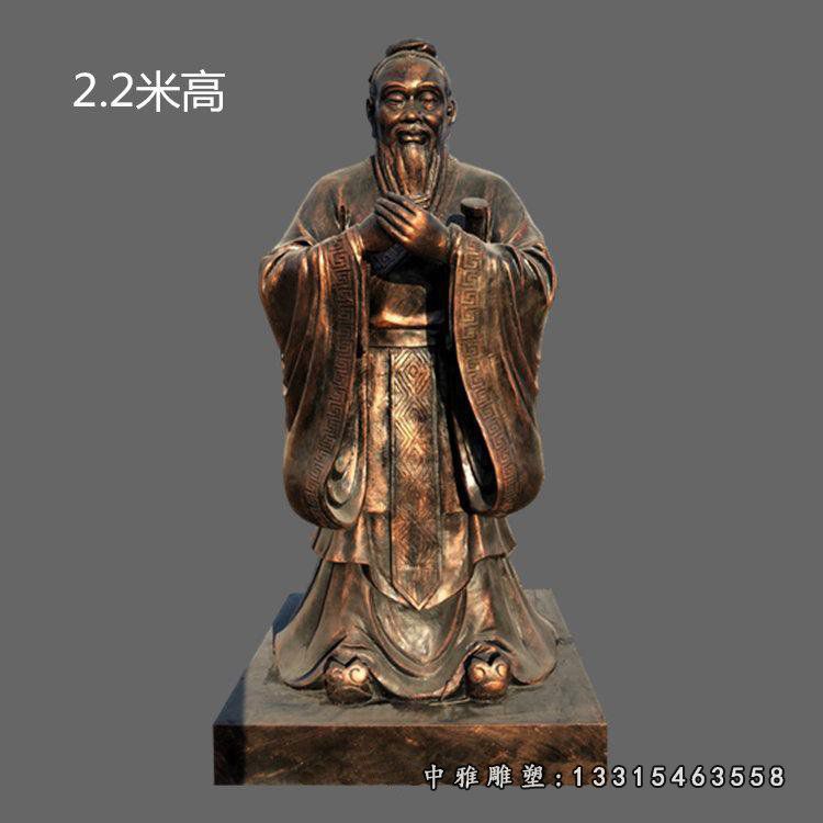铜雕校园名人孔子
