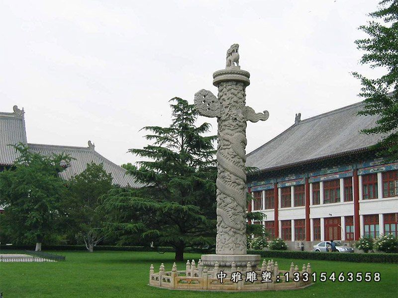 龙柱景观石雕雕塑
