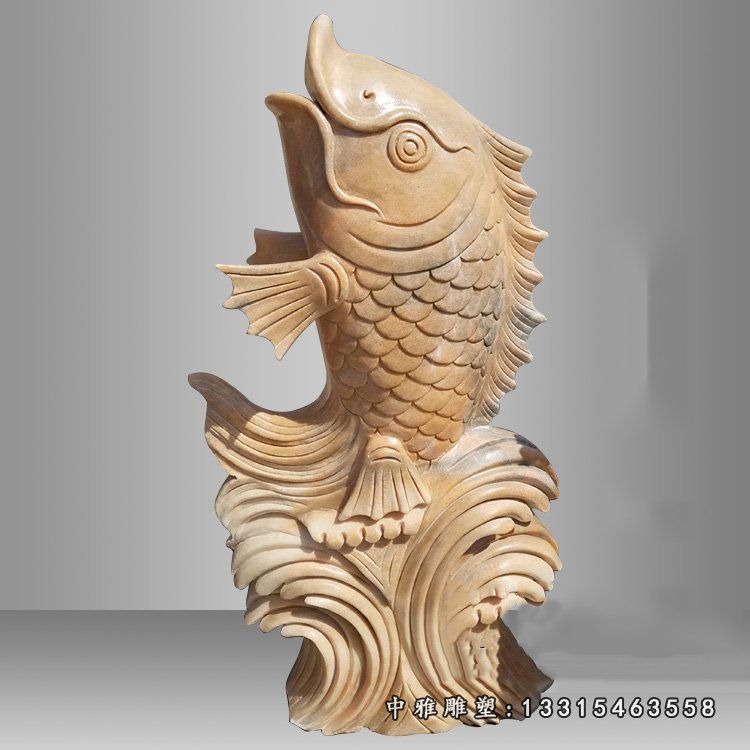 小区石雕鱼雕塑