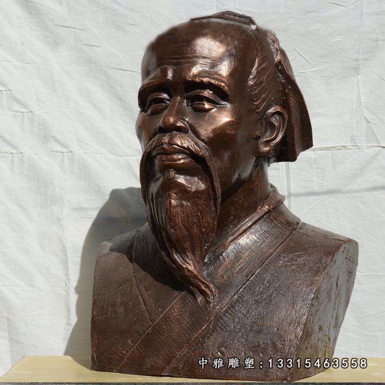 铜雕华佗胸像