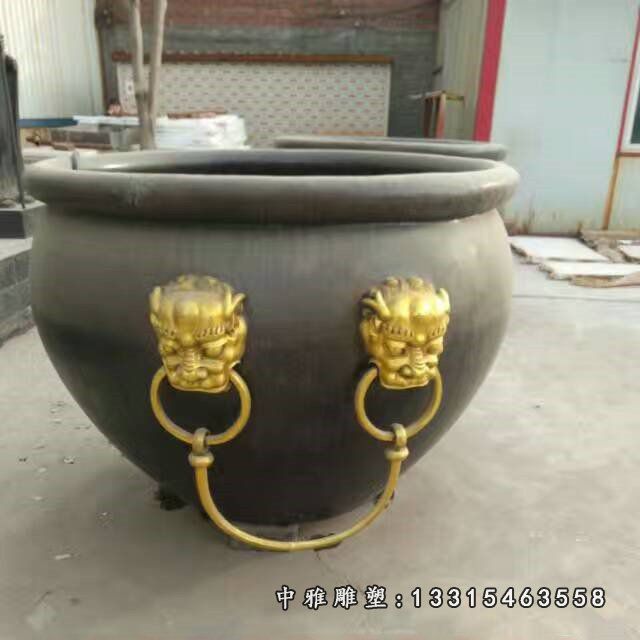 庭院铜雕水缸