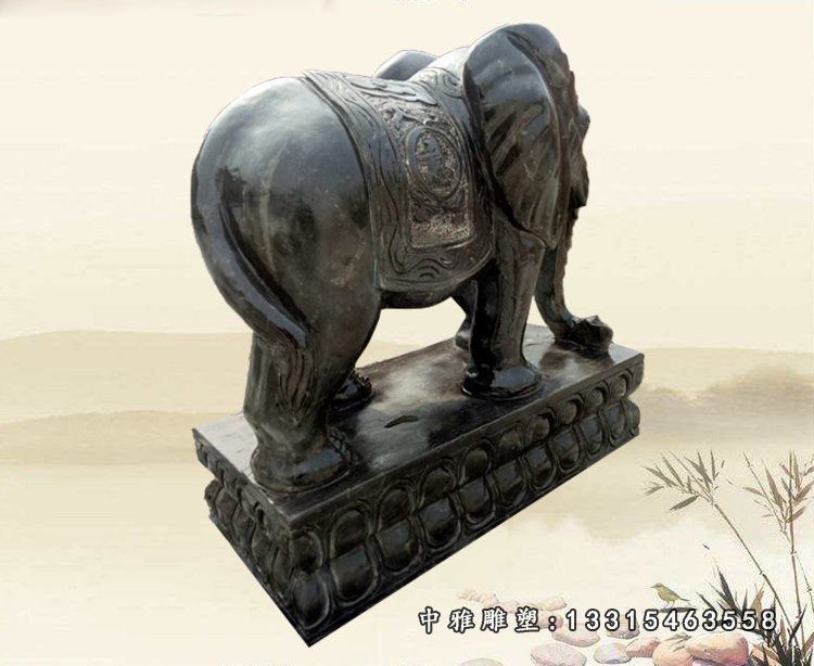 门口铜雕大象