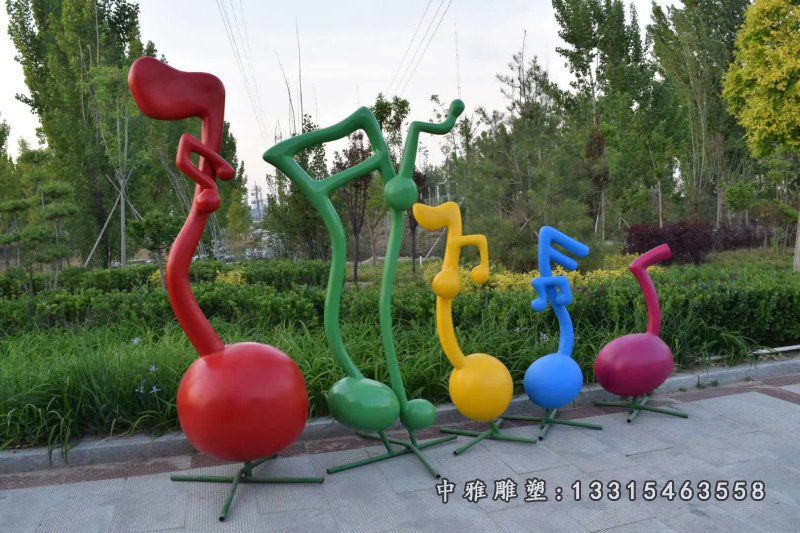 抽象音符不锈钢雕塑