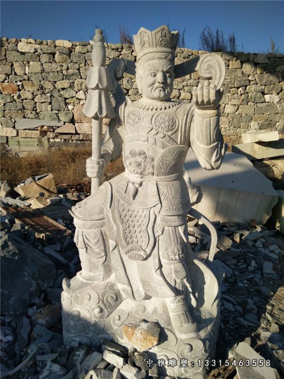 古代人物石雕关公