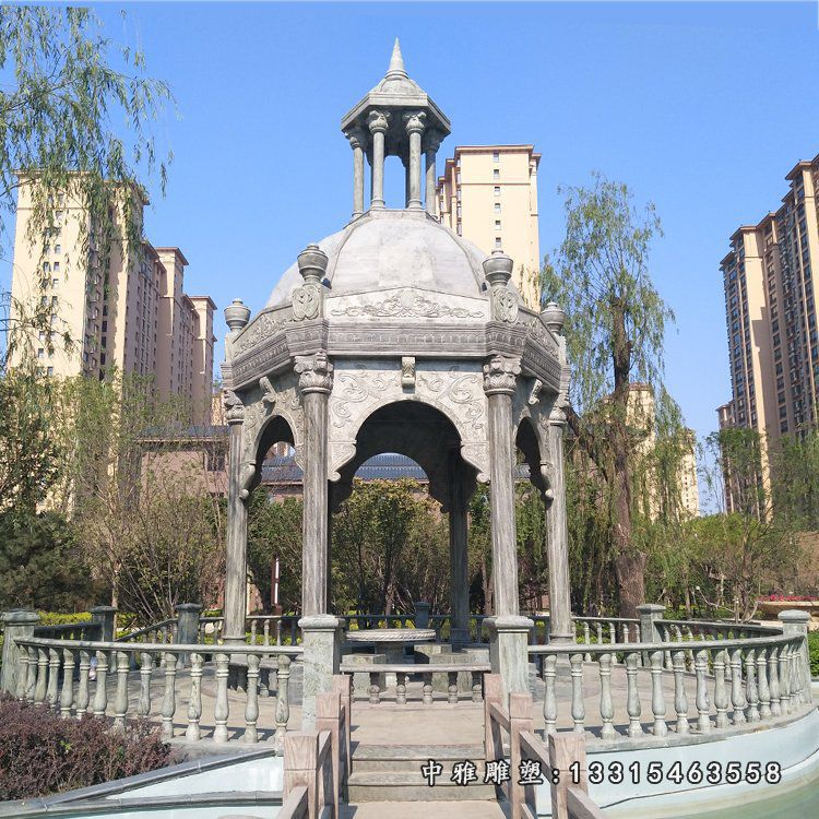 景观石雕凉亭