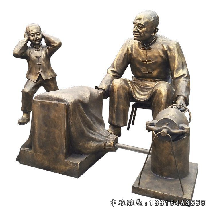铜雕商业街民俗人物