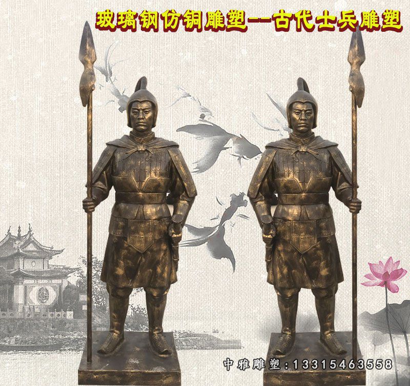 广场铜雕士兵