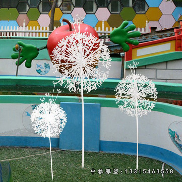 不锈钢公园蒲公英雕塑