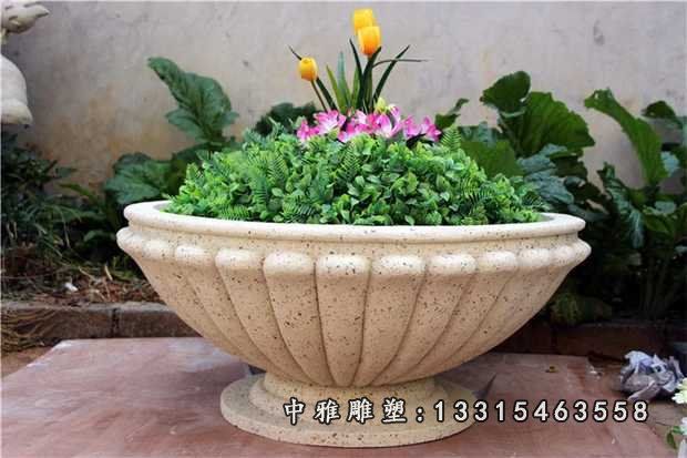 石雕景观花盆