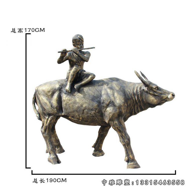 铜雕公园牧童