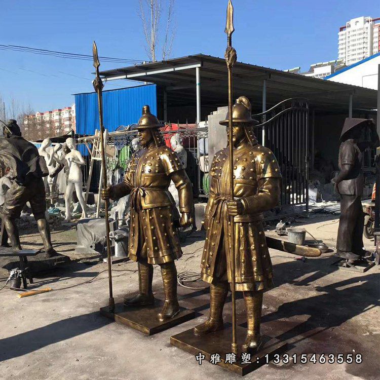 铜雕广场士兵