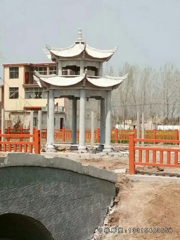景观石雕凉亭