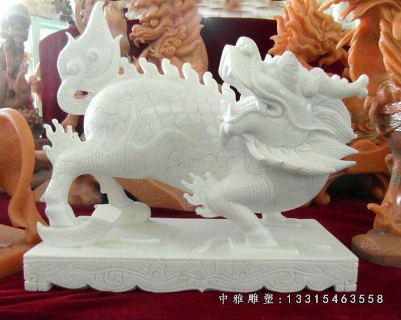 石雕门口麒麟