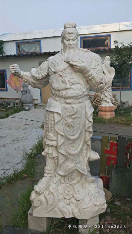 石雕古代人物关公