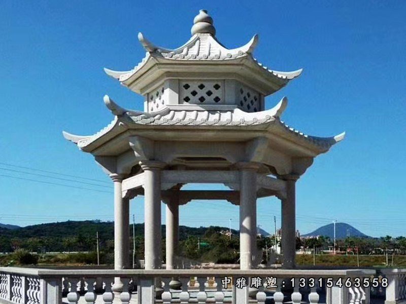景观石雕凉亭