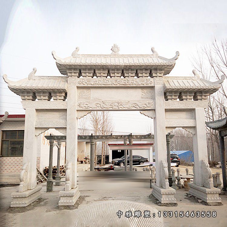 三门石雕牌坊
