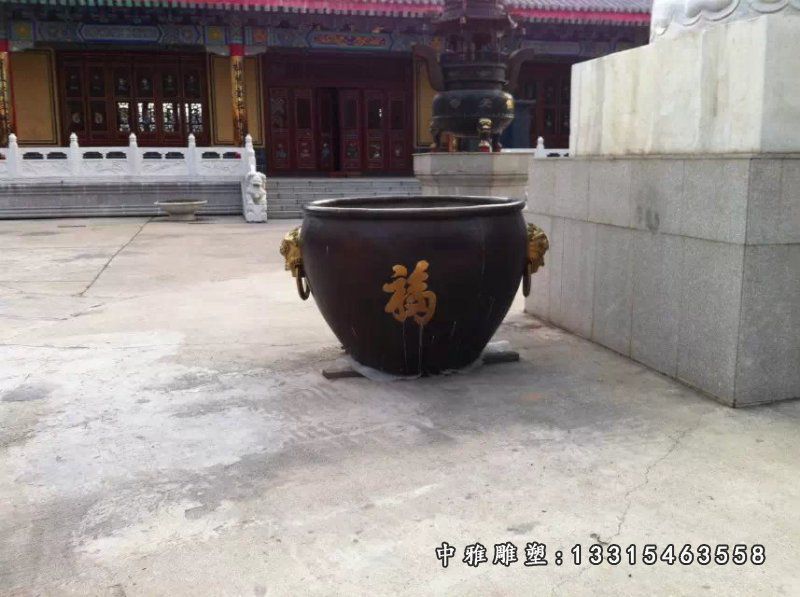 铜雕庭院水缸