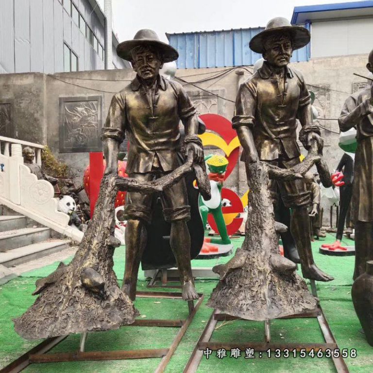 铜雕渔夫雕塑