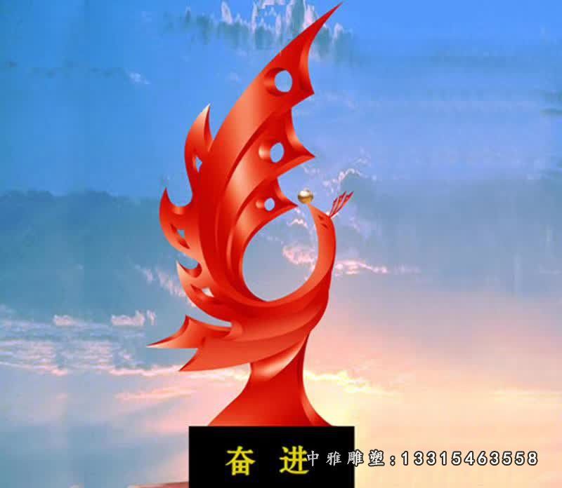 凤凰动物不锈钢摆件