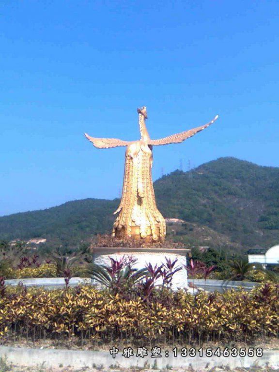 铜雕大型凤凰