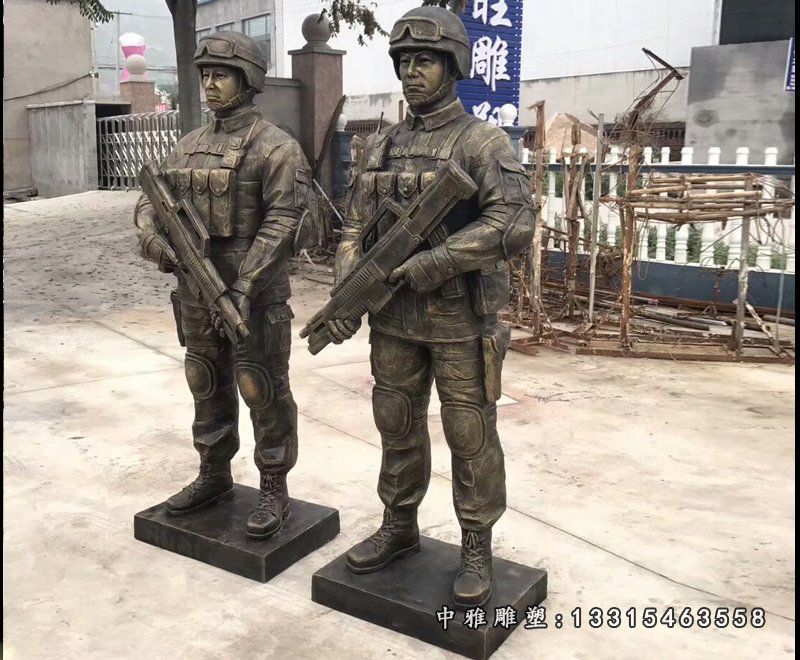 铜雕公园士兵