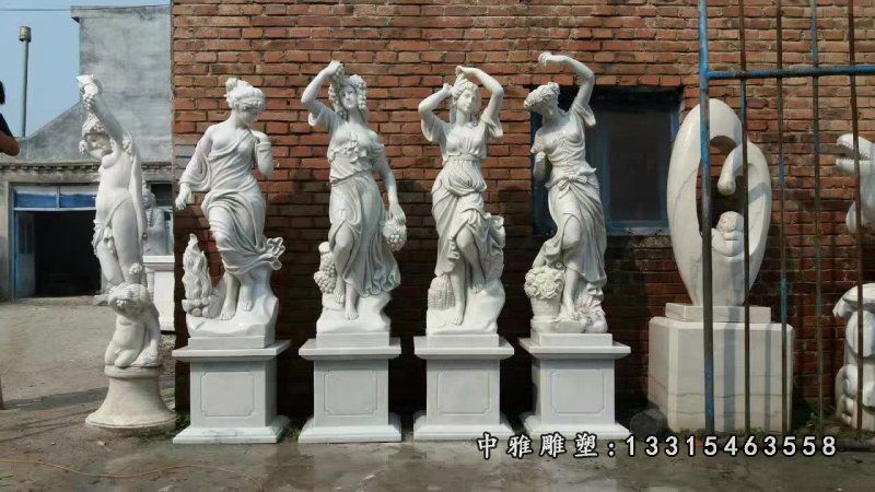 广场石雕西方人物
