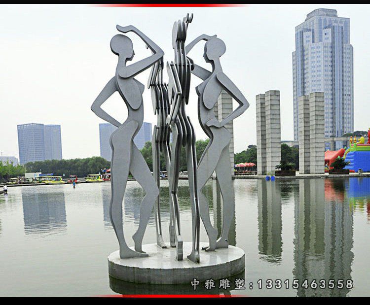不锈钢城市人物雕塑