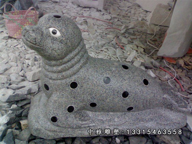 石雕海洋动物海豹