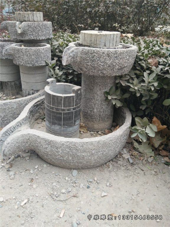 景观石雕流水池