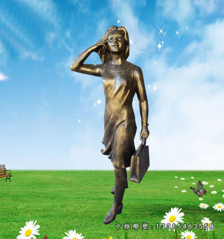 购物人物铜雕雕像