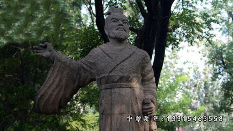 古代诗仙李白铜雕