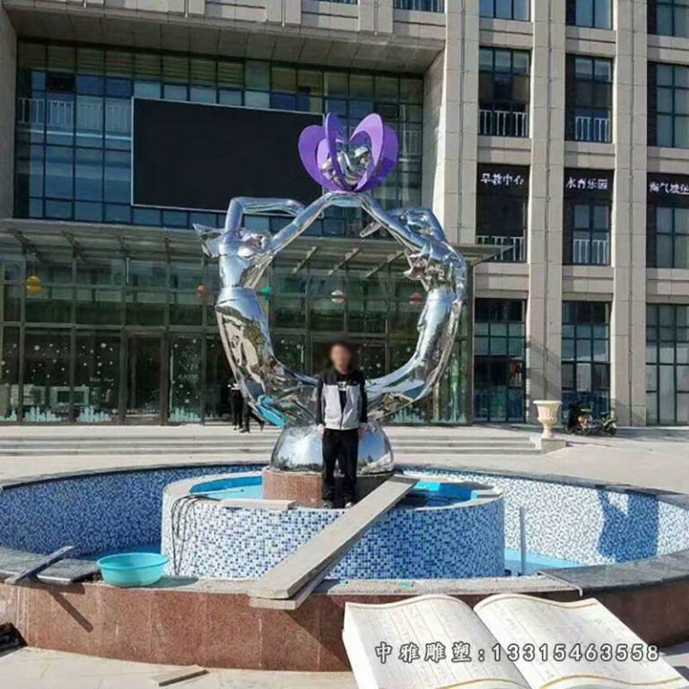 不锈钢广场跳舞人物雕像