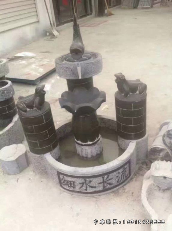庭院石雕流水池景观