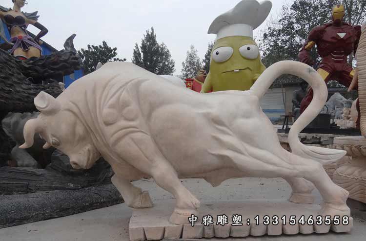 石雕开荒动物牛雕塑
