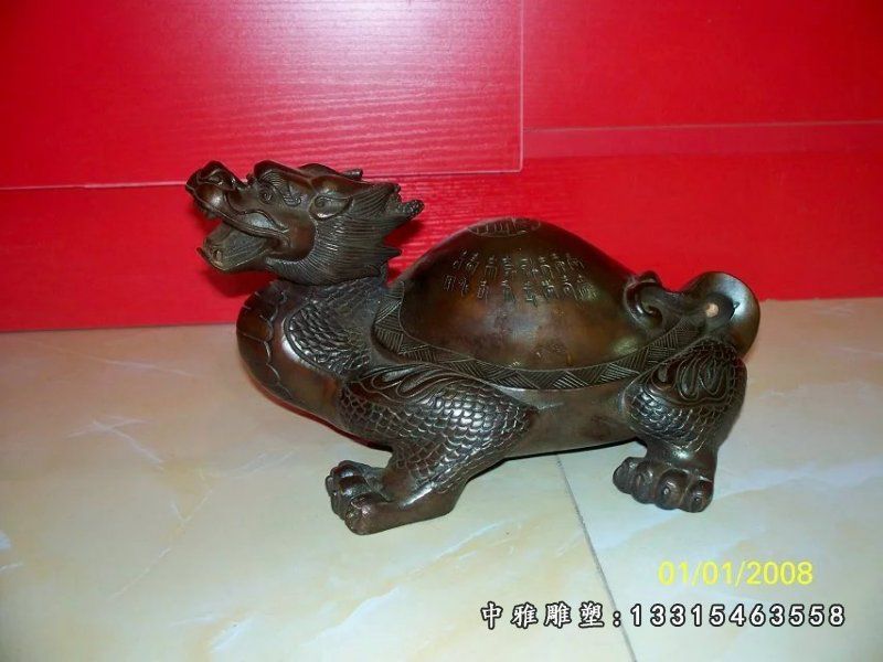 铜雕动物龙龟