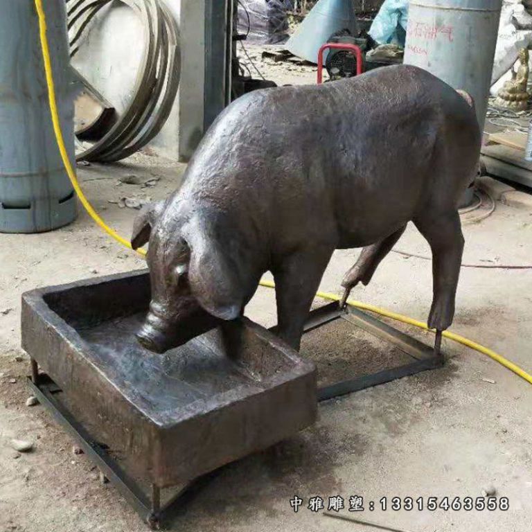 铜雕猪动物雕塑