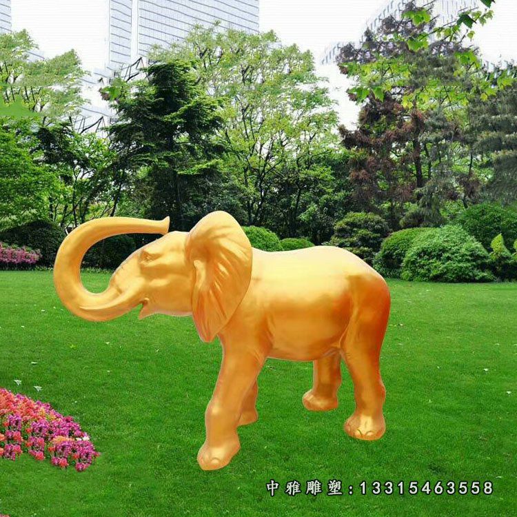 小区铜雕招财大象
