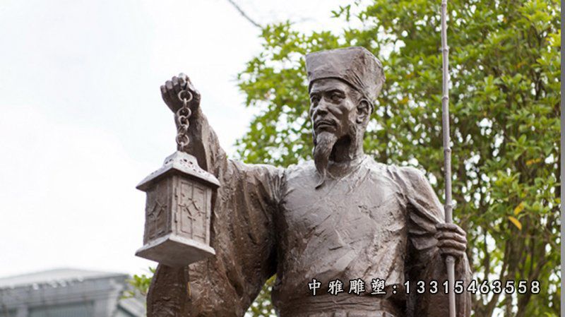 历史名人王阳明铜雕