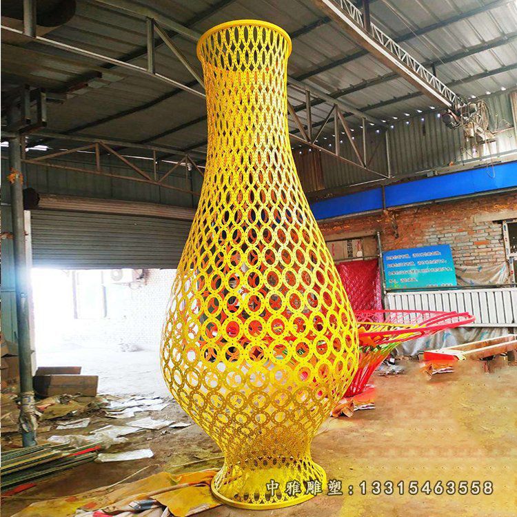 花瓶抽象不锈钢景观雕塑