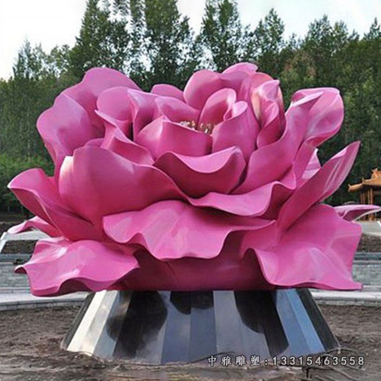 城市不锈钢花朵雕塑