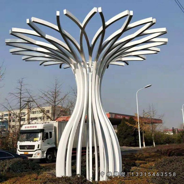 城市不锈钢抽象景观雕塑