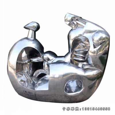 不锈钢广场抽象人物雕塑