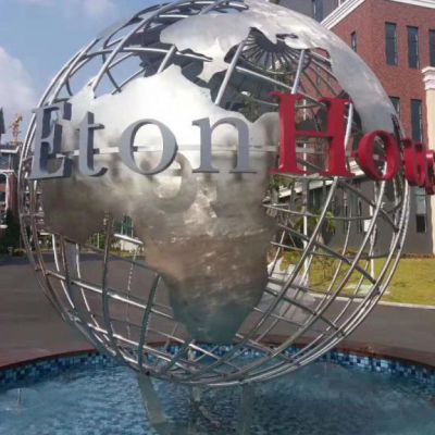 不锈钢广场地球仪模型雕塑