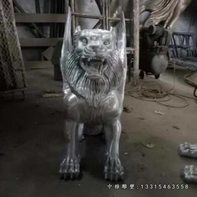 公园动物虎不锈钢雕塑